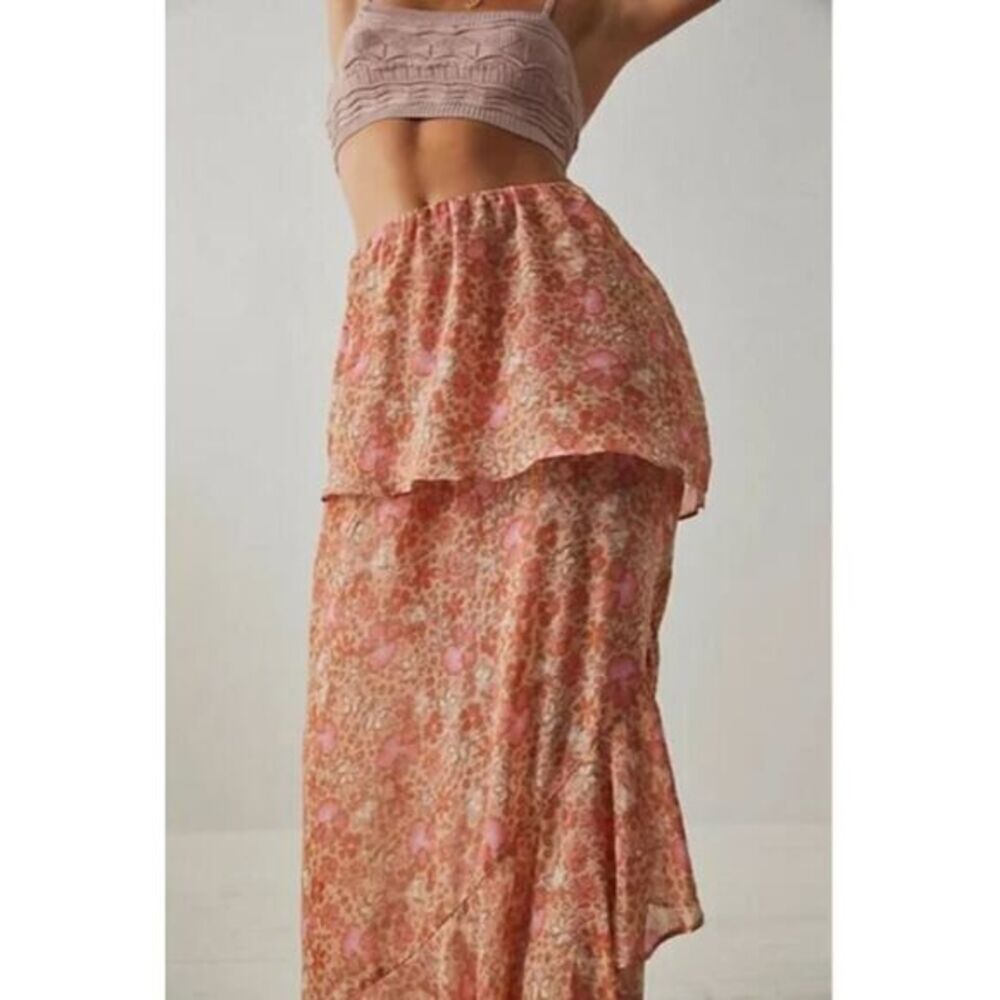 New! Free People Romance Me Floral Print Maxi Half Slip Skirt , size M - Picture 4 of 16